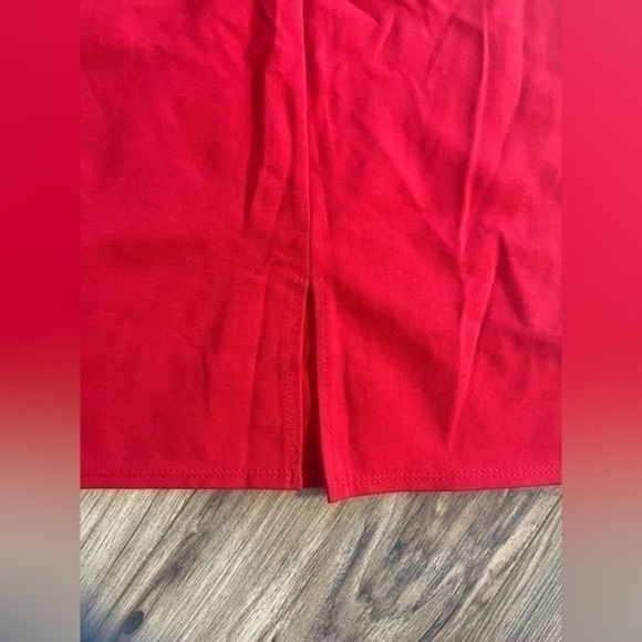 H&C Women Premium Nylon Ponte Stretch Skirt High Waist Below Knee Sz large - Picture 6 of 7